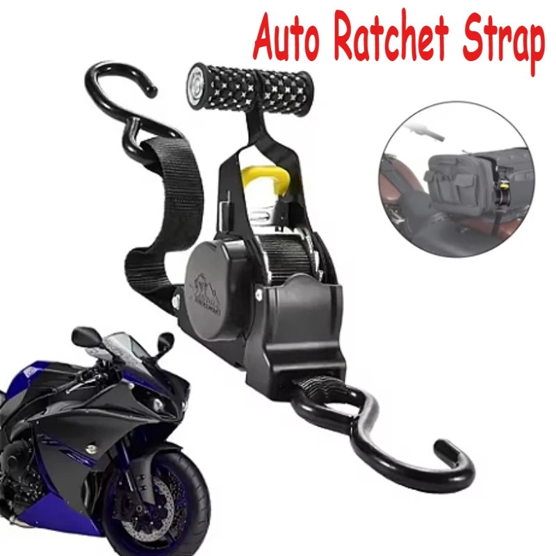 Strap Ratchet Tensioner Retractable Ratcheting Tie-Down Strap Retractable Auto Ratchet Straps Belt For Car Luggage Accessories