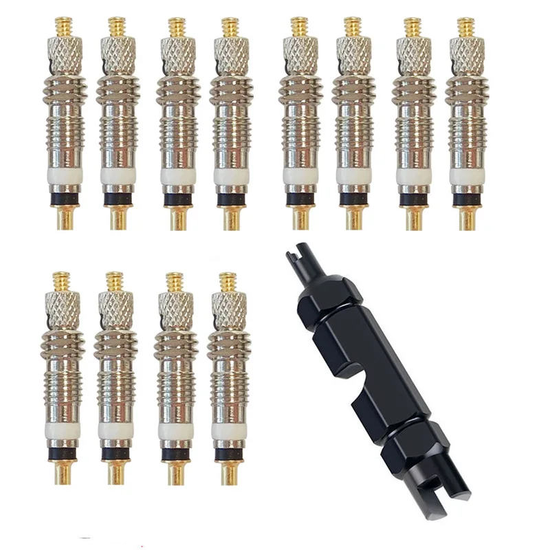 6/12pcs Bicycle Removable Presta Valve Core Bike Replacement Brass Tubeless Core Remover Tool for Tubeless for Road MTB Bike, image 3