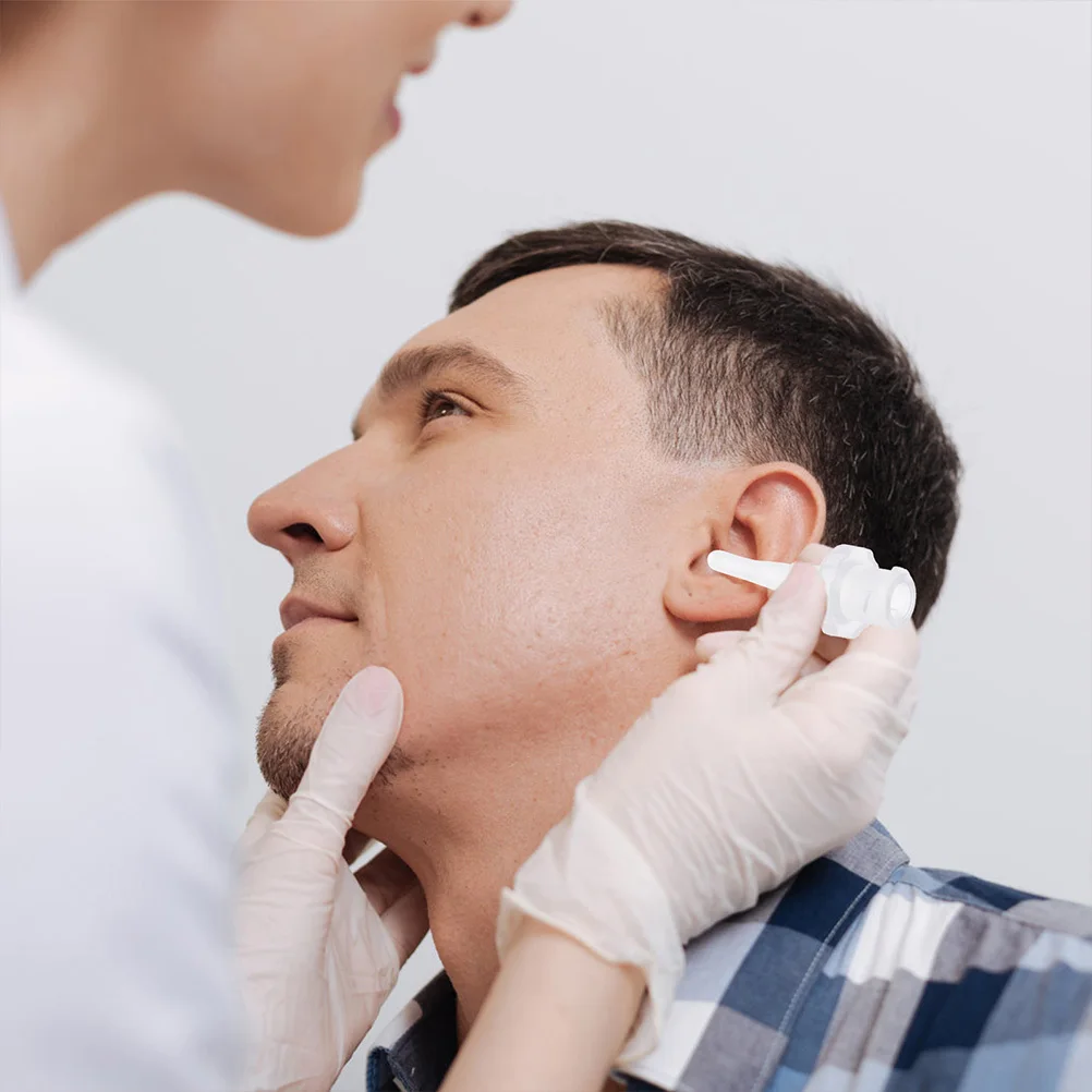 

10Pcs Ear Cleaning Tips Disposable Replacement for Ear Irrigator Devices Wash Flusher Nozzles Smooth Safe PP Material Easy to