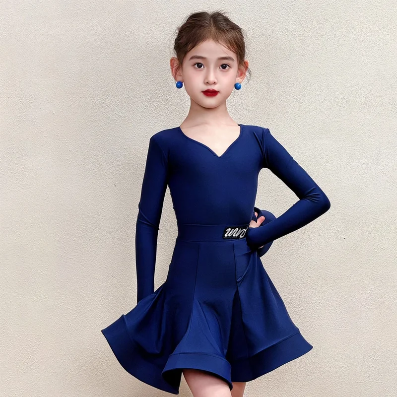 Latin Dance Competition Dress Children's Latin Performance Uniforms Children's High-end Latin Dance Art Test Competition Suit