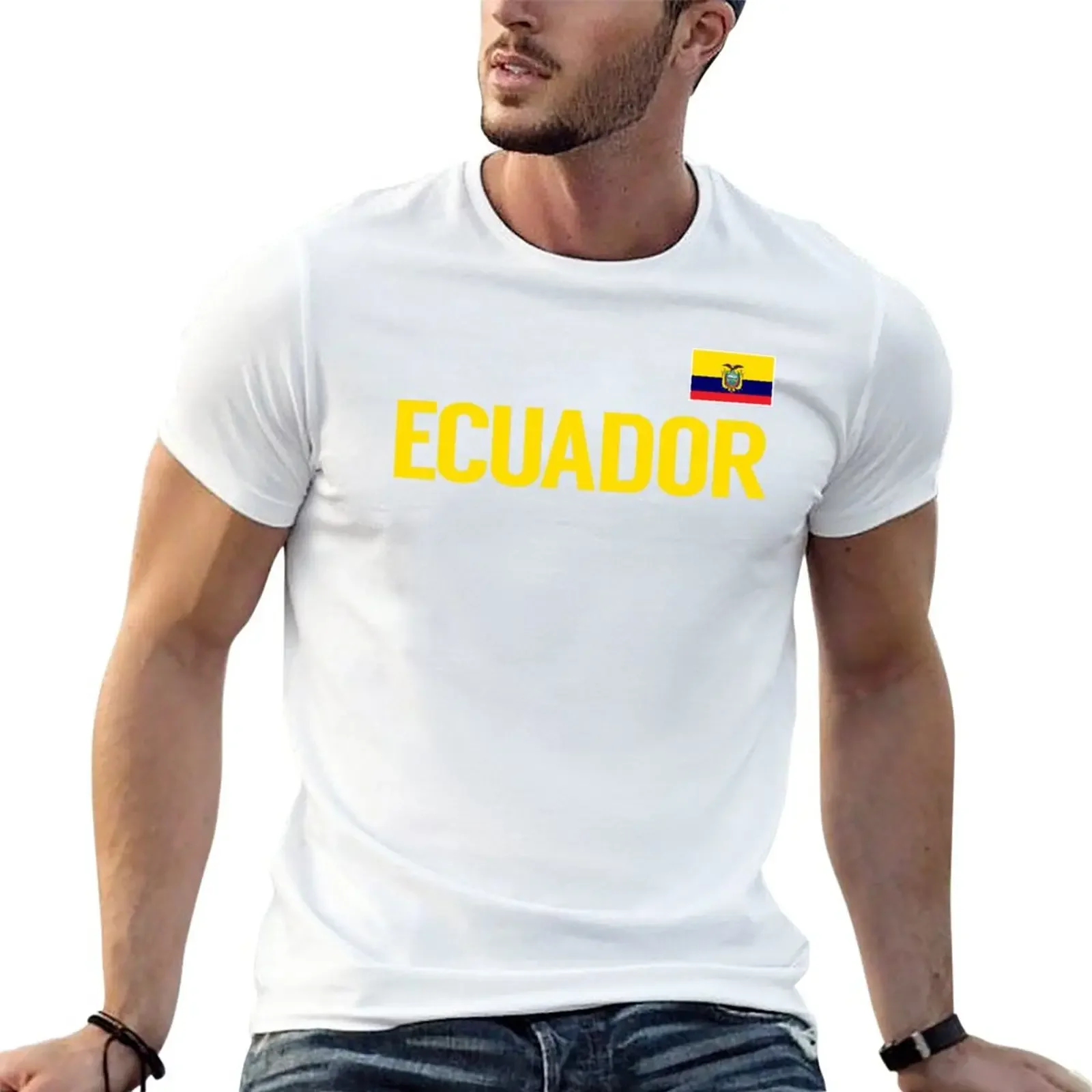 anime clothes anime t shirt for men Copy of Ecuador National Team Ecuadoran Futbol Soccer Flag T-Shirt 2024 new sale manga style