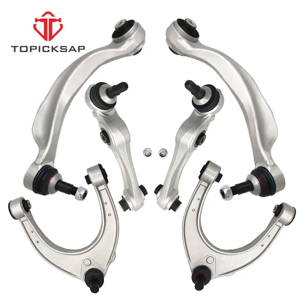 TOPICKSAP 6pcs Front Lower Control Arm Kit Set for BMW 5 6 Series F10 F11 F12 F13 535i 550i 640i 2011 2012 - 2016 31126775971