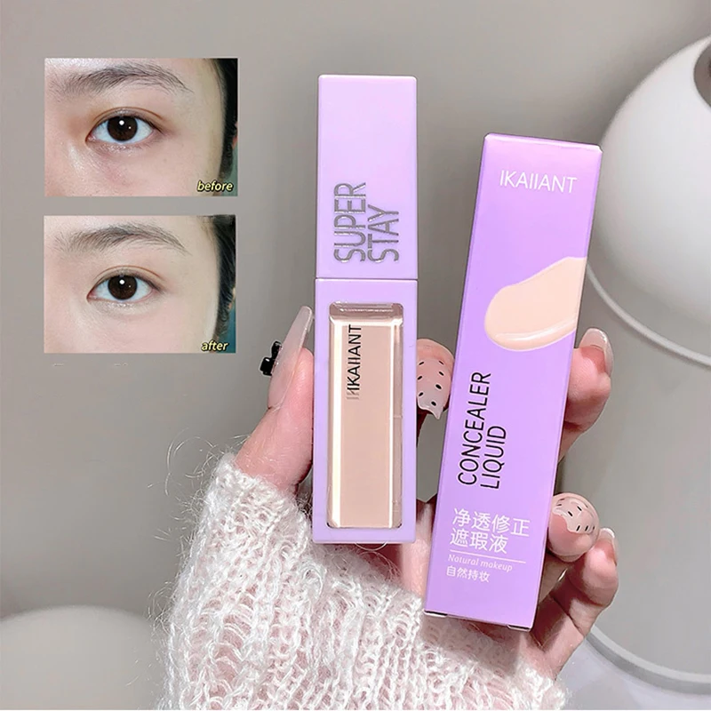 色補正液体コンシーラーホワイトファンデーションメイクアップベース顔明るくカバーアップくま防水コンシーラースティック