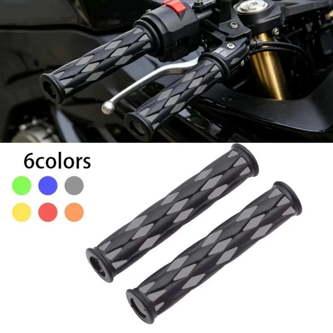 Rhombus type handbrake for motorcycle modification - dual-color handlebar cover, rubber grip handle sleeve