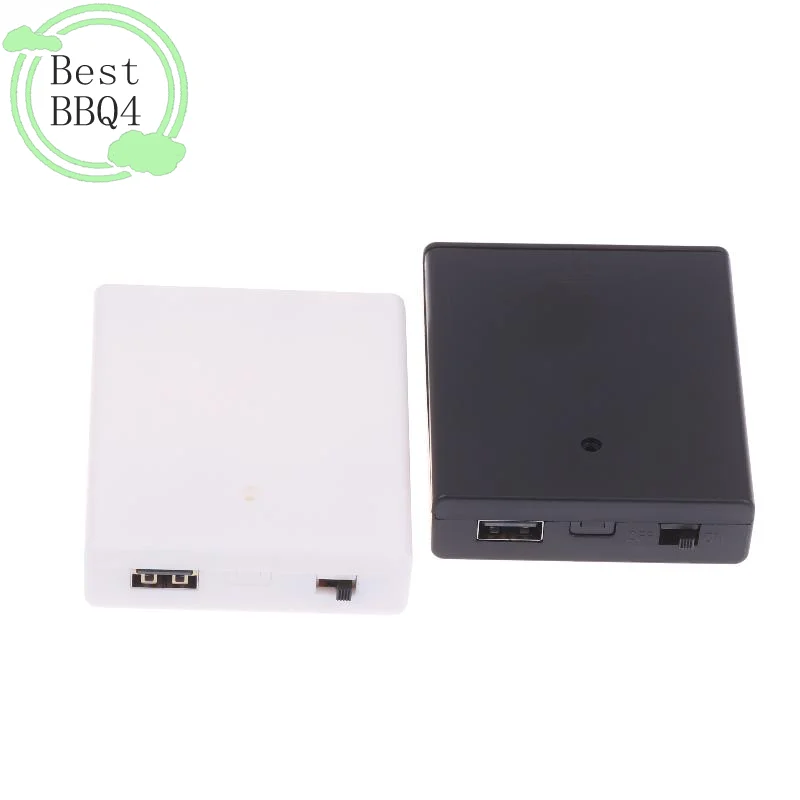 (BBQ4)1Pcs USB Power Supply Battery Box Portable Mini 4AA Battery Holder Storage Box Case For LED Strip Light Accessories