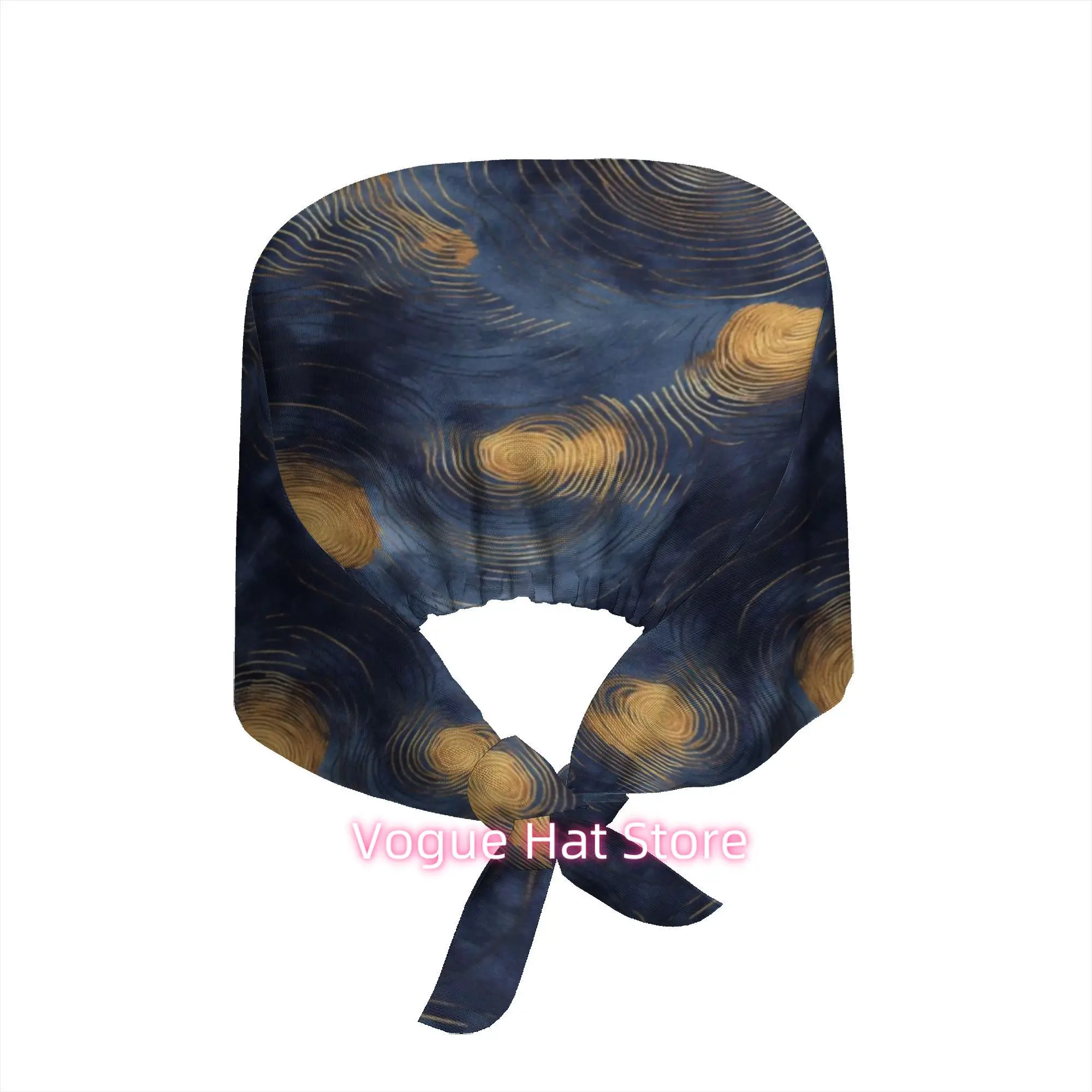 1pc Adjustable Work Cap Abstract Navy Golden Swirl Pattern Cap Stylish Artistic Design for Parties Outdoor Travel Holiday Gift U