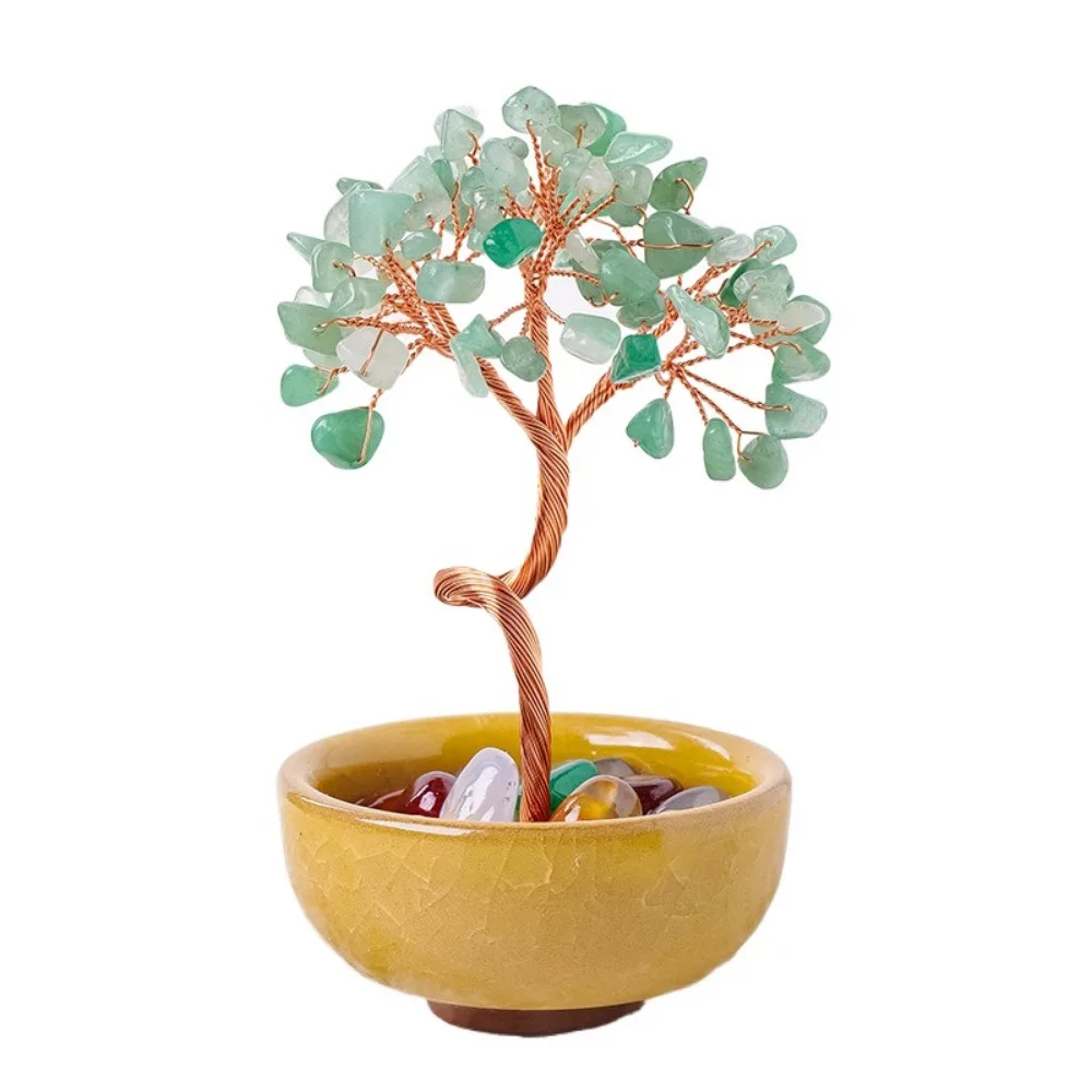 

Light Luxury Decorative Natural Crystal Tree Handmade Fortune Crystal Ornaments Simulation Tree Ornament Office
