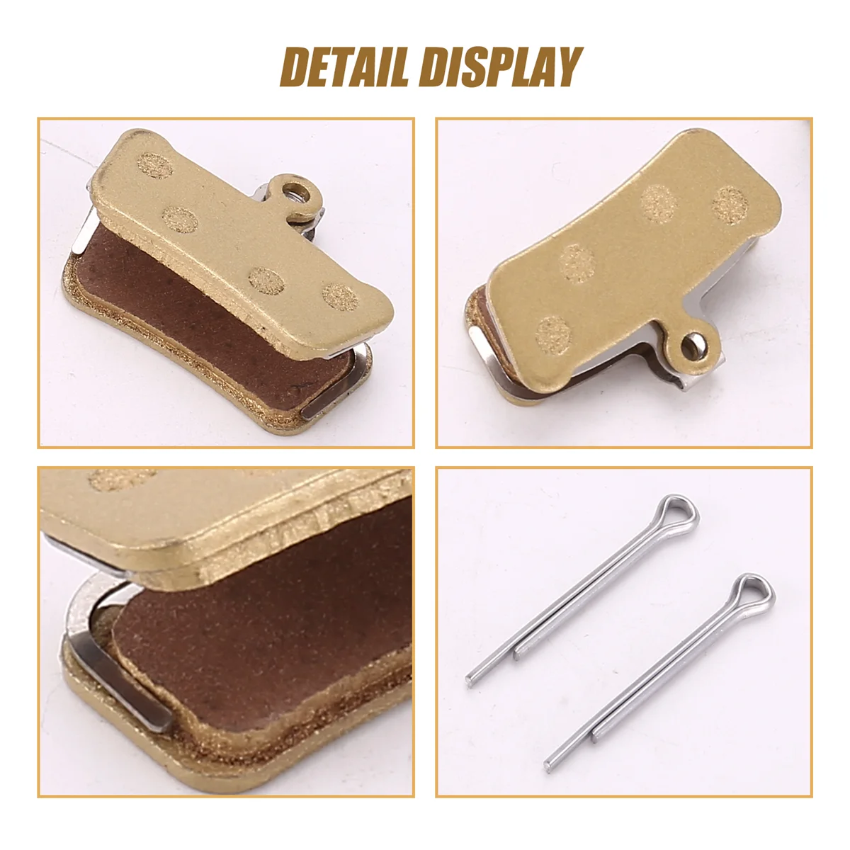 RIRI 2 Paar Mountainbike-Scheibenbremsbeläge aus Metall für SRAM Guide RSC/RS/R Avid XO E7 E9 Trail 4 Kolben