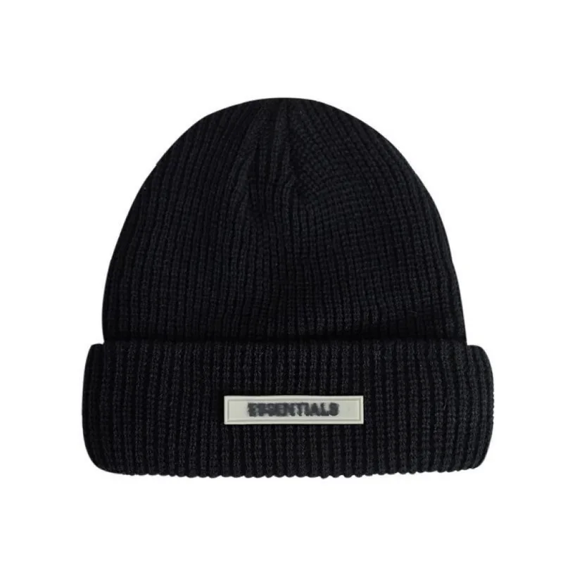 Unisex Knitted Hats for Women Black Hat Winter Mens Caps Women for Ladies Knitted Thick Cap Chaopai Woolen Hat