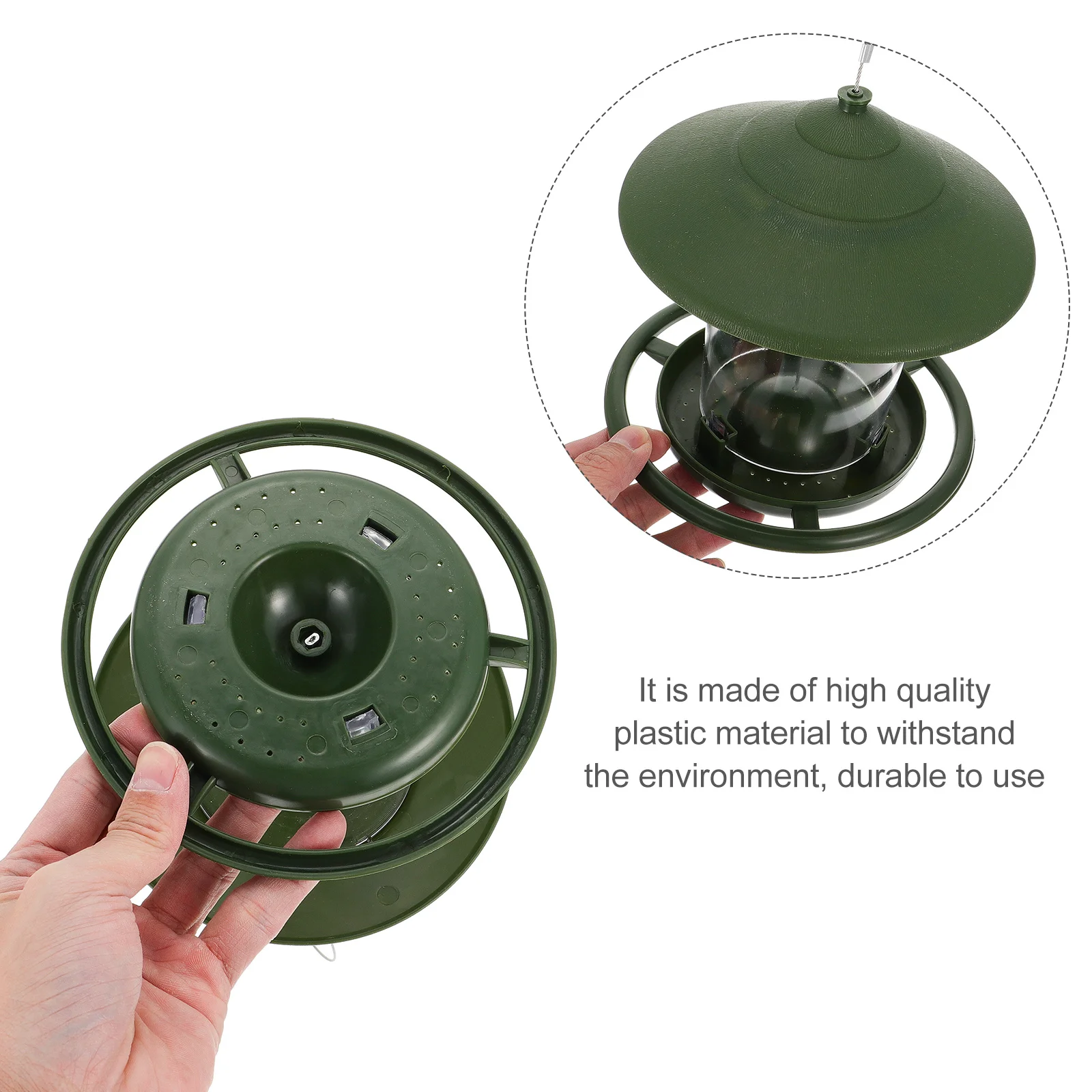 

1Pcs Bird Hanging Feeder Outdoor Food Dispenser with Rope Easy to Install Compact Size for Garden Balcony Bird Feeding