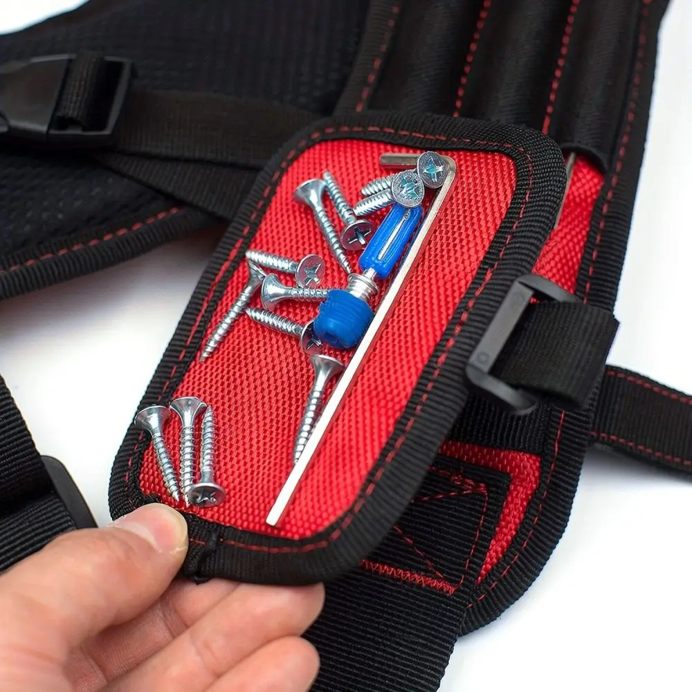 Adjustable Tool Belt Suspenders With Magnetic Pad For MOVWOKON Oxford Fabric Carpenter Electrician Heavy Load Relief Gear