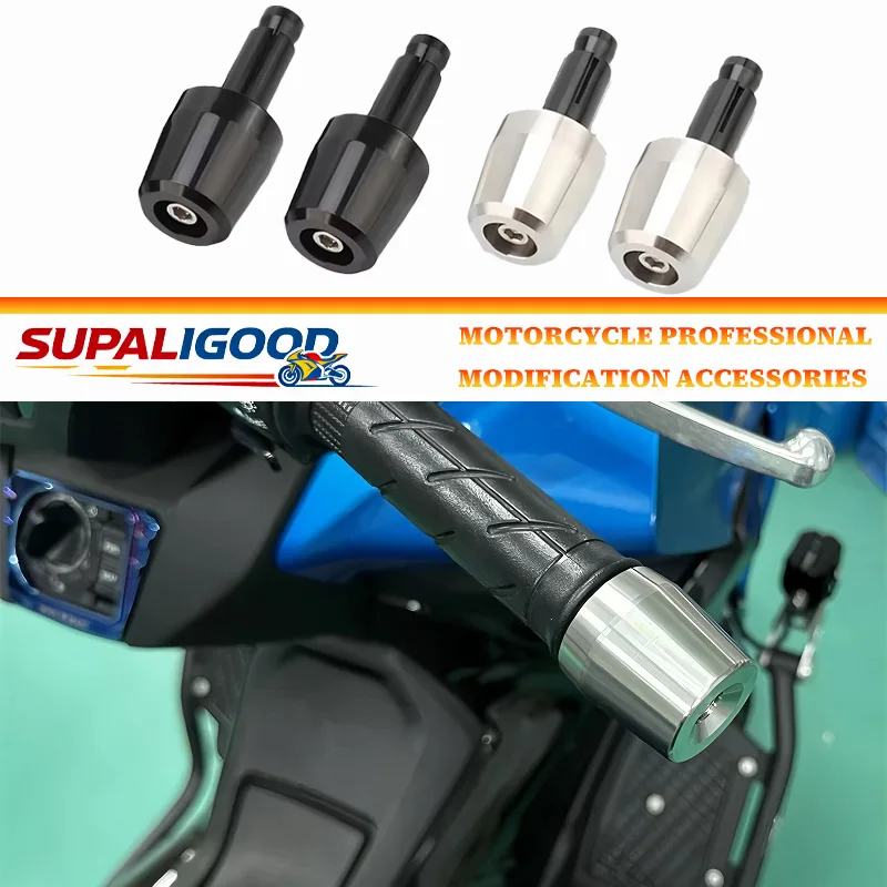 Retrofit Motorcycle Stainless Steel Heavy Handlebar Silver or Black Balance Block Bar End Cap With Dia 7/8 '22mm Counterweight