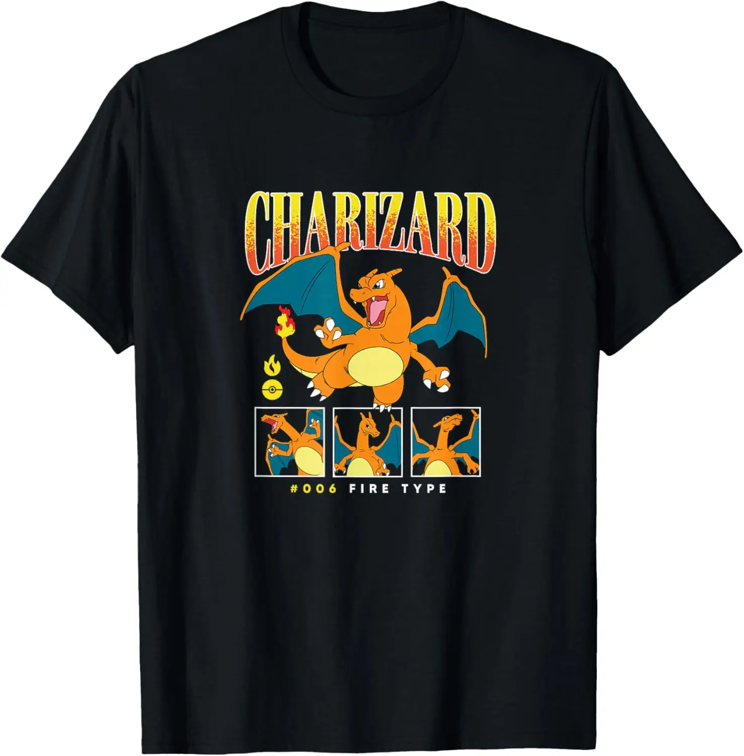 Pokémon - Charizard Fashion Casual Anime T-Shirt S-6XL