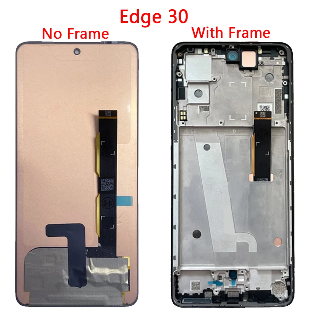 New Original AMOLED For Moto Edge 30/Edge 30 Neo LCD Display Touch Screen With Frame Assembly Replacement LCD Parts