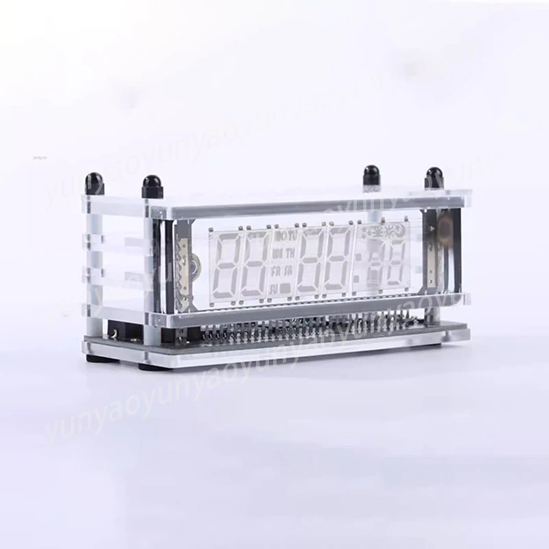 Digital Clock Transparent Screen Clock Multifunctional Fluorescent Table Clocks Home Desktop Decoration Desk Clocks