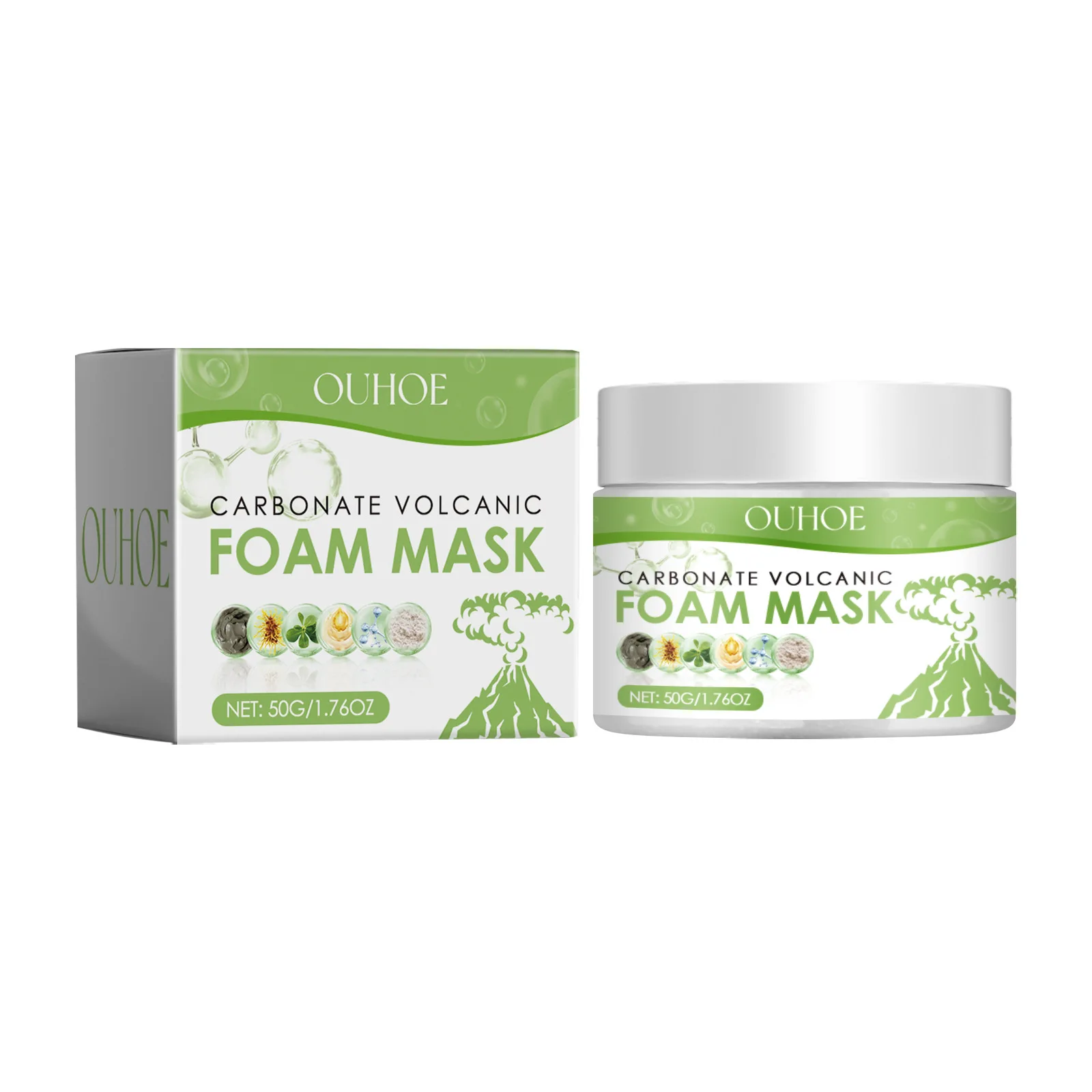 Masque à bulles pour le visage, élimine les points noirs, rétrécit les pores, anti-acné, éclaircit, contrôle de l'huile, blanchissant, hydratant, mousse constants ique