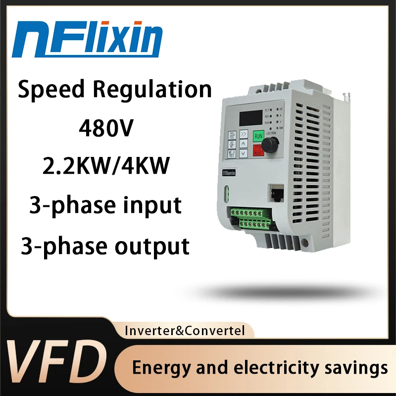 Frequency Converter For Motor 480V 2.2kw-15kw Three Phase Input to Three Output 50hz/60hz AC Drive VFD Inverter