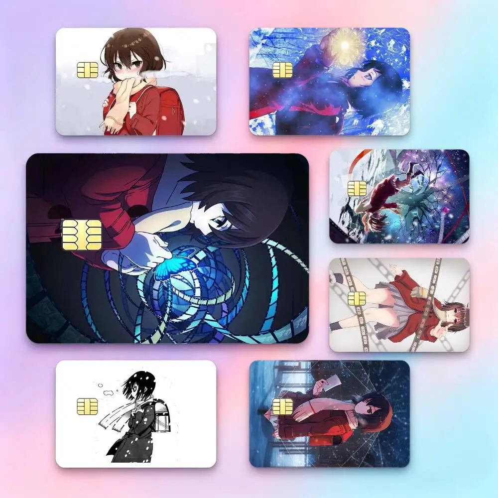 E-Erased Anime K-Kayo H-Hinazuki  Credit Card HD Stickers Small Chip Waterproof Sticker Game Card Decal Gift