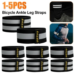 1-5PCS Bicycle Ankle Leg Strap Cycling Bike Safety Reflective Wrist Ankle Bind Bands Clip Strap For Outdoors Bike Pant Straps