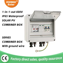 Solarna fotowoltaiczna skrzynka łącząca fotowoltaiczna z ochroną odgromowa 1 wejście 1 wyjście DC 600 V bezpiecznik MCB SPD wodoodporna skrzynka IP65