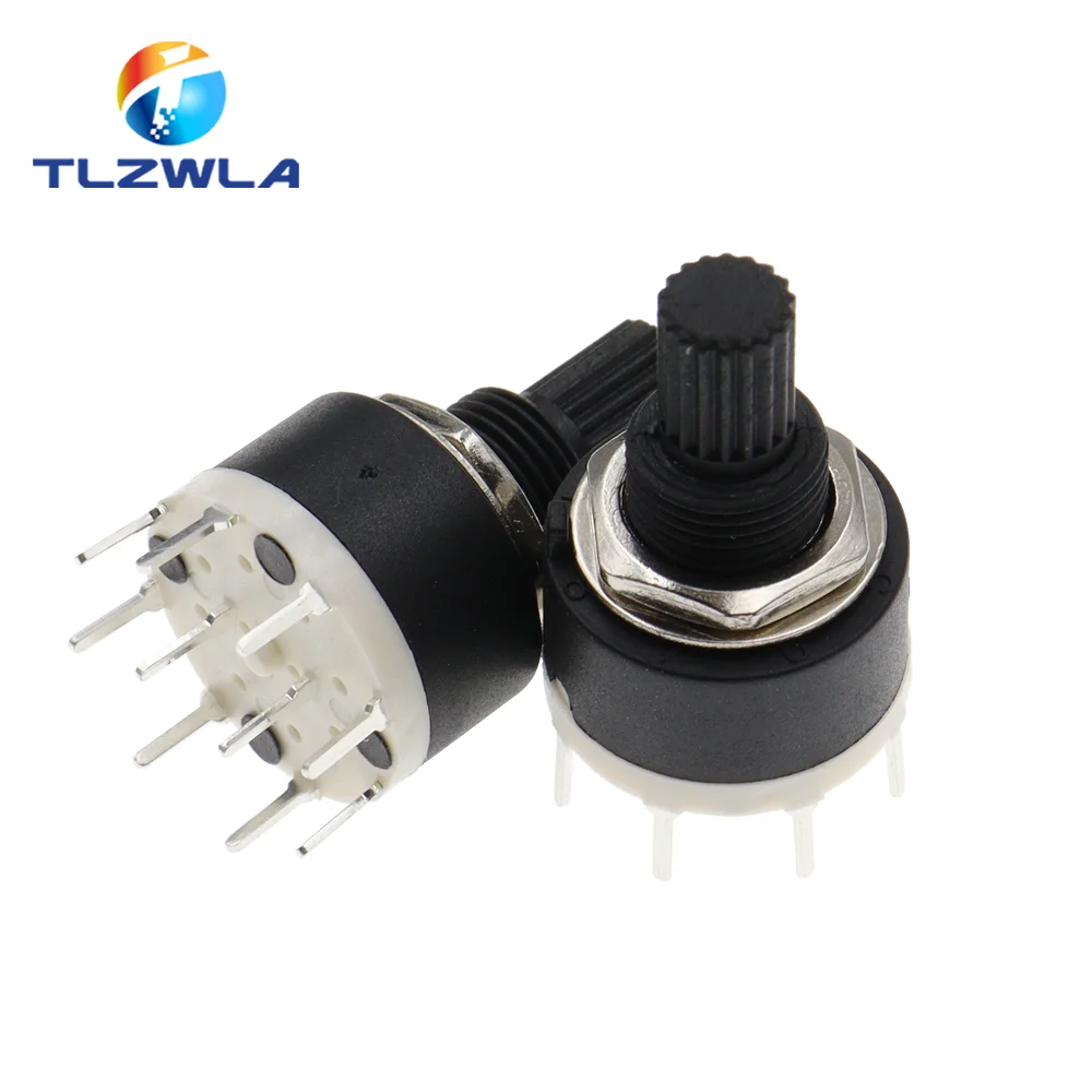 100PCS SR16 Plastic 16MM Rotary Band switch 2 Pole 3 4 position 1 Pole 5 6 8 Position Handle Length 15MM Axis band switch