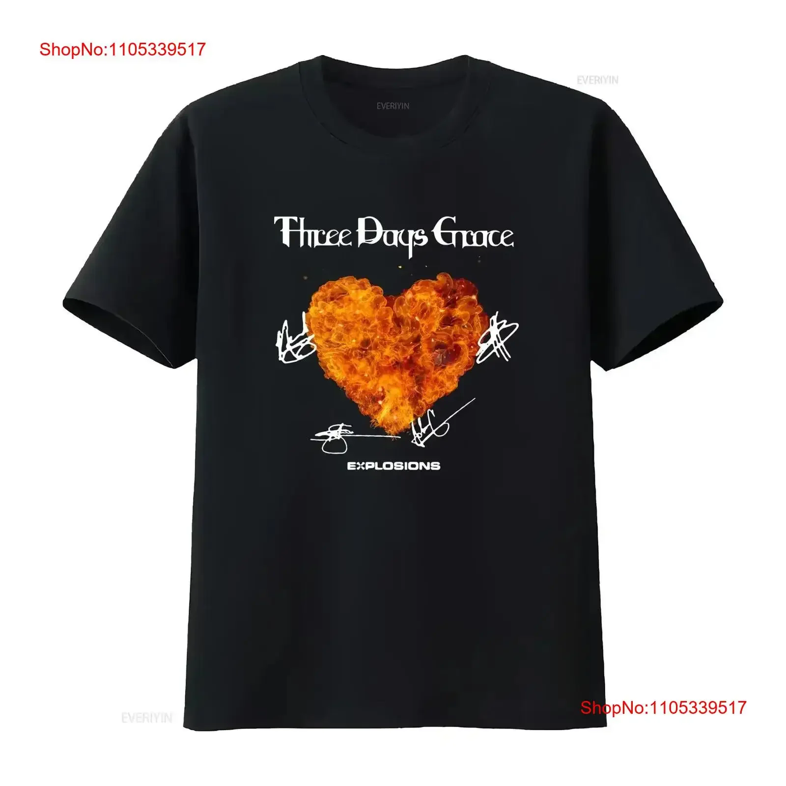 Hot Three Days Grace Explosions Album New Popular S 4XL T Shirt C841 vintage Washed Slightly Stretched streetwear vintage Soft