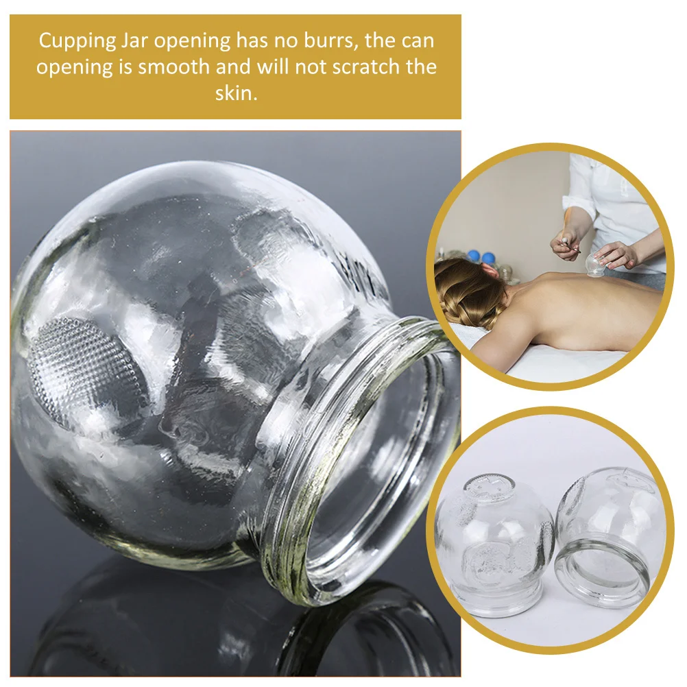 8 قطعة مجموعة الحجامة أكواب فراغ زجاجية صغيرة أداة علاج تدليك الجسم أكواب شفط صينية لتخفيف الآلام جهاز الحجامة السموم #3