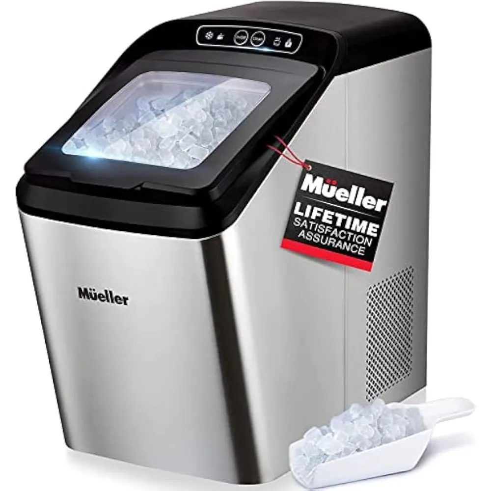 

Mueller Nugget Ice Maker Machine, Quietest Heavy-Duty Countertop Ice Machine, 30 lbs of Ice per Day, Compact Portable