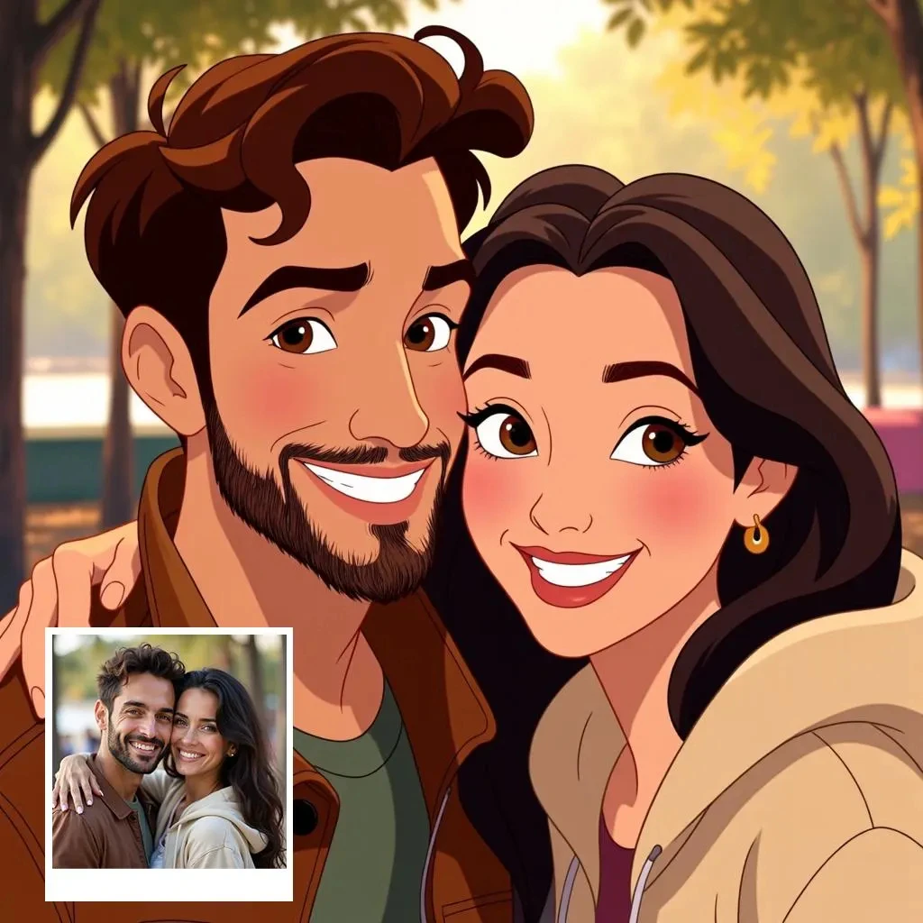 Custom Princess and Prince Posters Portrait from Your Photo Personalized Cartoon Drawing for Couples, Kids,  For Home Decor Gift