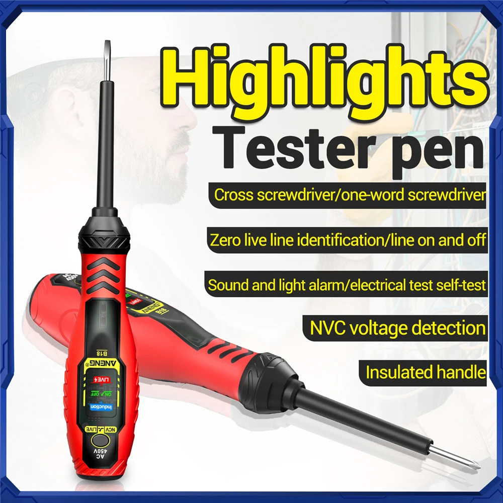 

B18 Intelligent Sensing Digital Measuring Pen Non-Contact 30V-1000V Voltage Detector NCV Voltage Probing Tester Meter Tools