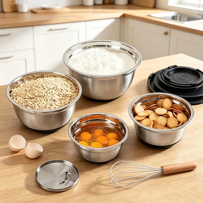 5 buah mangkuk adonan berbahan - Food Storage Bowls ulasan dan harga