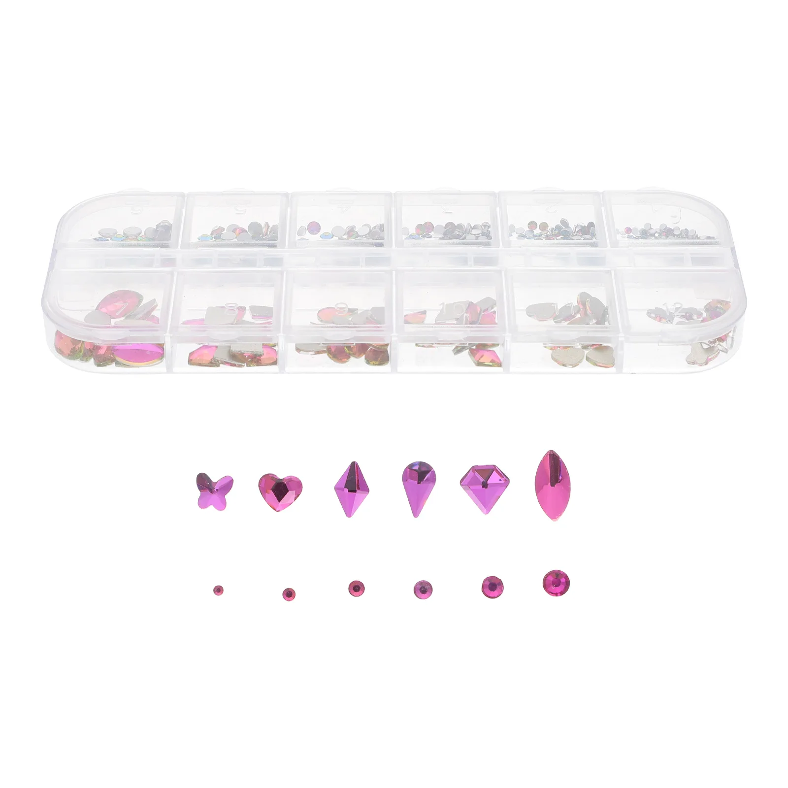 

Manicures Stud Nail Art Accessories Rhinestones for Crafting Purple Resin Jewels