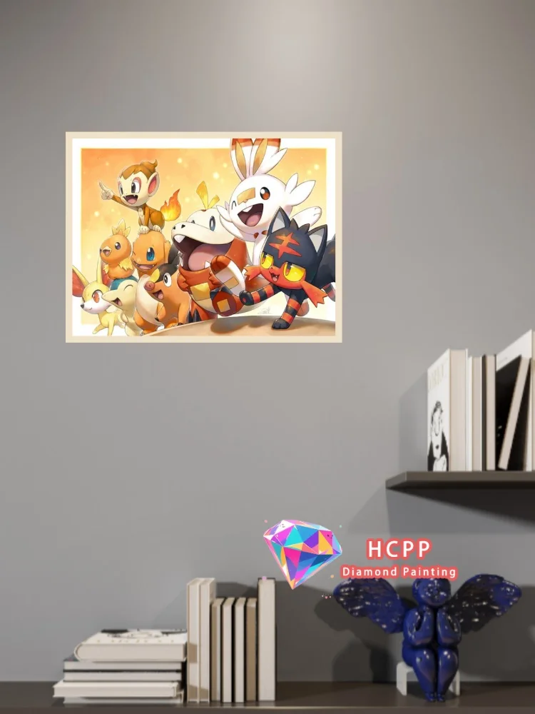 Pikachu Diamond Painting Kit Square Round Diamond DIY Japanese Cartoon Anime Mosaic Handmade Art Unique Gift Crafts Home Decor view 2