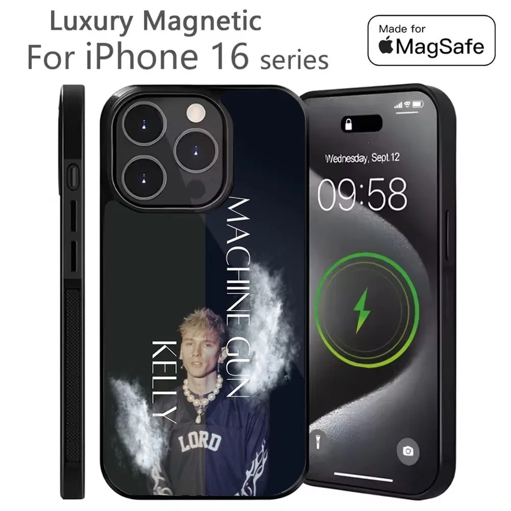 M-MachineS G-GunS K-KellyS Phone Case For iPhone 16,15,14,13,12,11,Plus,Pro,Max Mini Magsafe Magnetic Wireless Charging