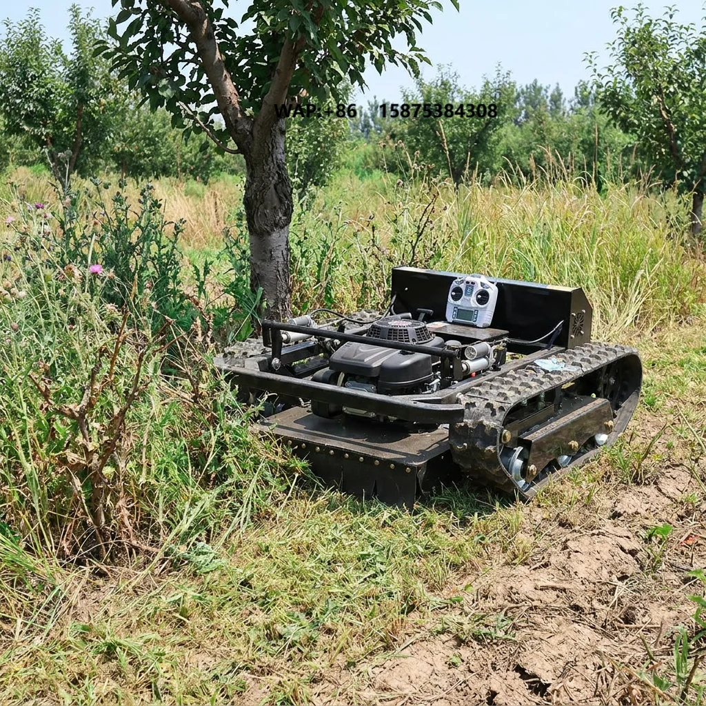 Qualified Compact 800mm All Terrain Industrial Grade DIY Smart Lawn Mower with 4-Stroke Engine Remote Control for Green Space