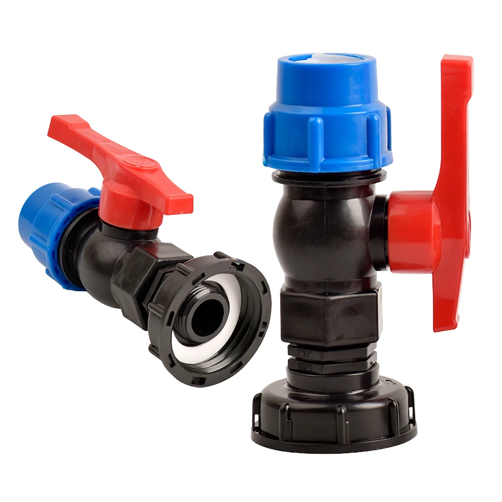 IBC Tank Adapter S60 to OD 25mm 32mm PE Tube Connector Water Tap Fittings DN20 25 Plastic Pipe Fitting For Farm Irrigation