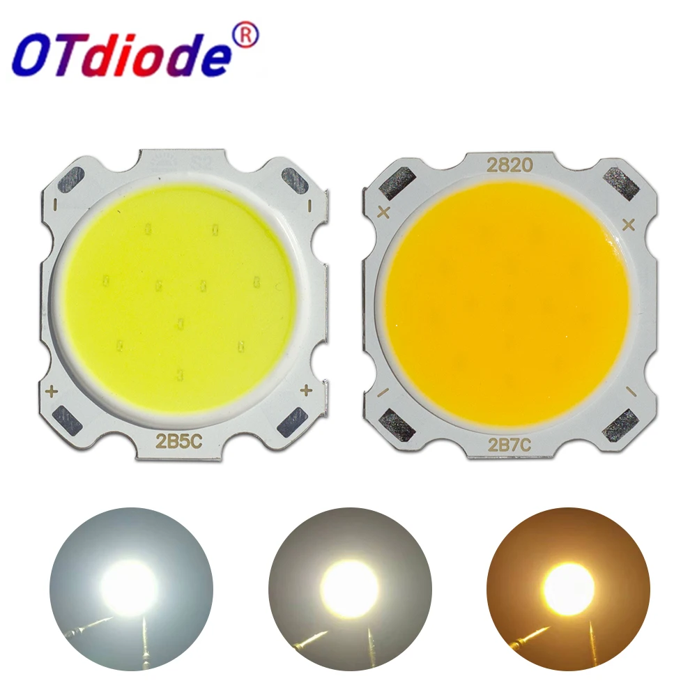 manufacturer 28mm Round Aluminum LED COB Light Source Module 3W 5W 7W 10W 12W COB bulb lamp Flip chips for spotlight