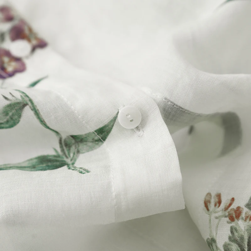 Kardigan damski z odkrytymi ramionami, w kwiatowy wzór, z czystej tkaniny lnianej, zapewniający efekt odmładzający, wysokiej jakości, nowy model na jesień, Sle C...