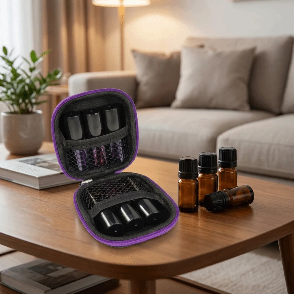 1-5 ML Bottles Essential Oil Storage Box Hard Shell Mini Insulin Storage Case Shockproof Moisture-proof Essential Oils Protector