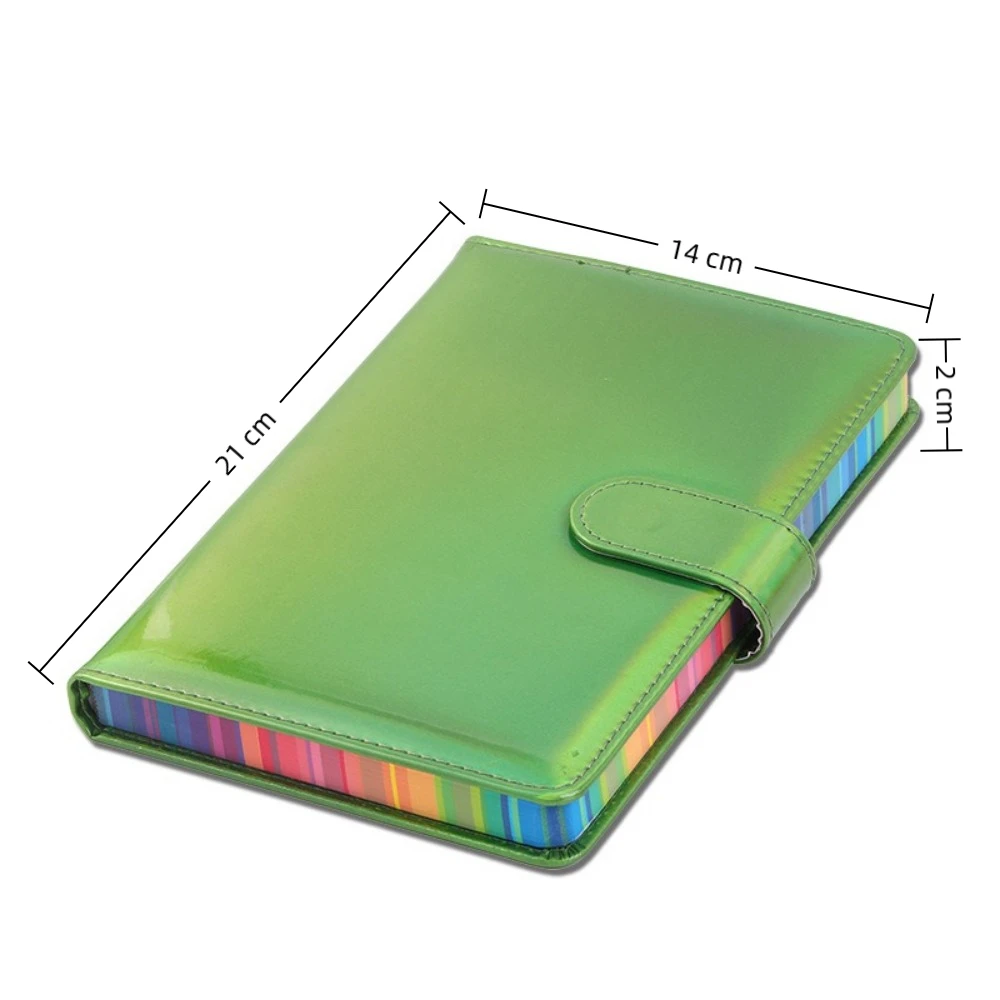 Notebook A5 con gradiente laser Addensare Notebook a fogli mobili multicolore Fibbia con fibbia 360 pagine Studente con copertina rigida Cancelleria per ufficio