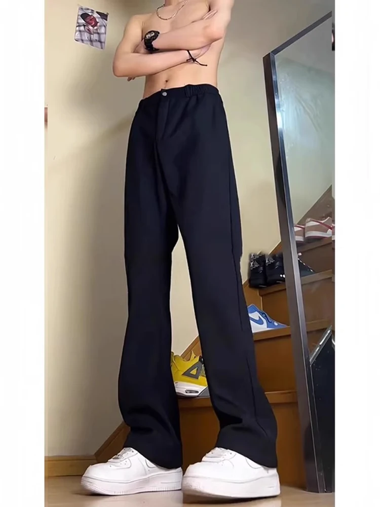 

Cleanfit Ice Silk Men's Summer Thin Straight Leg Pants Casual Drapey West Pants Breathable Comfortable Straight Leg Trousers