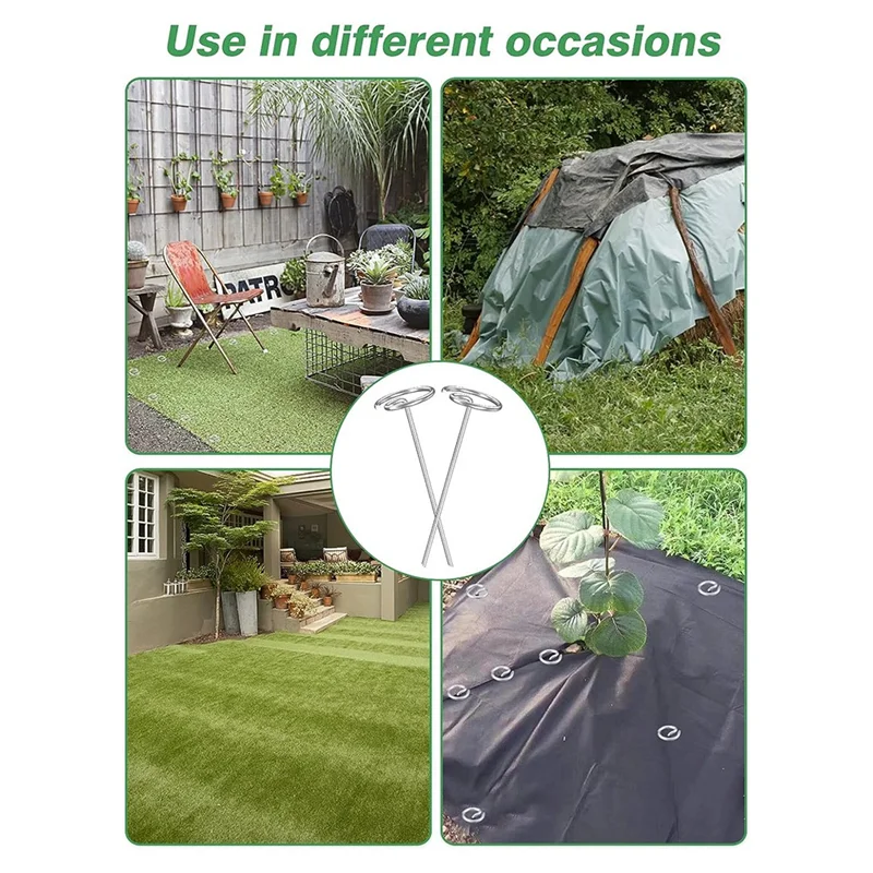 

AB33-100 PCS 6In Landscape Staple Metal Anti-Rust Garden Staple For Securing Lawn Fabric Weed Barrier