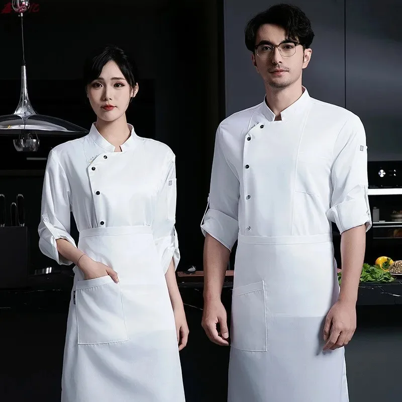 西洋レストラン＆ステーキハウスのウェイター用作業服、ホテル＆レストランのシェフユニフォーム、長袖ケーキショップのベイカー用衣装