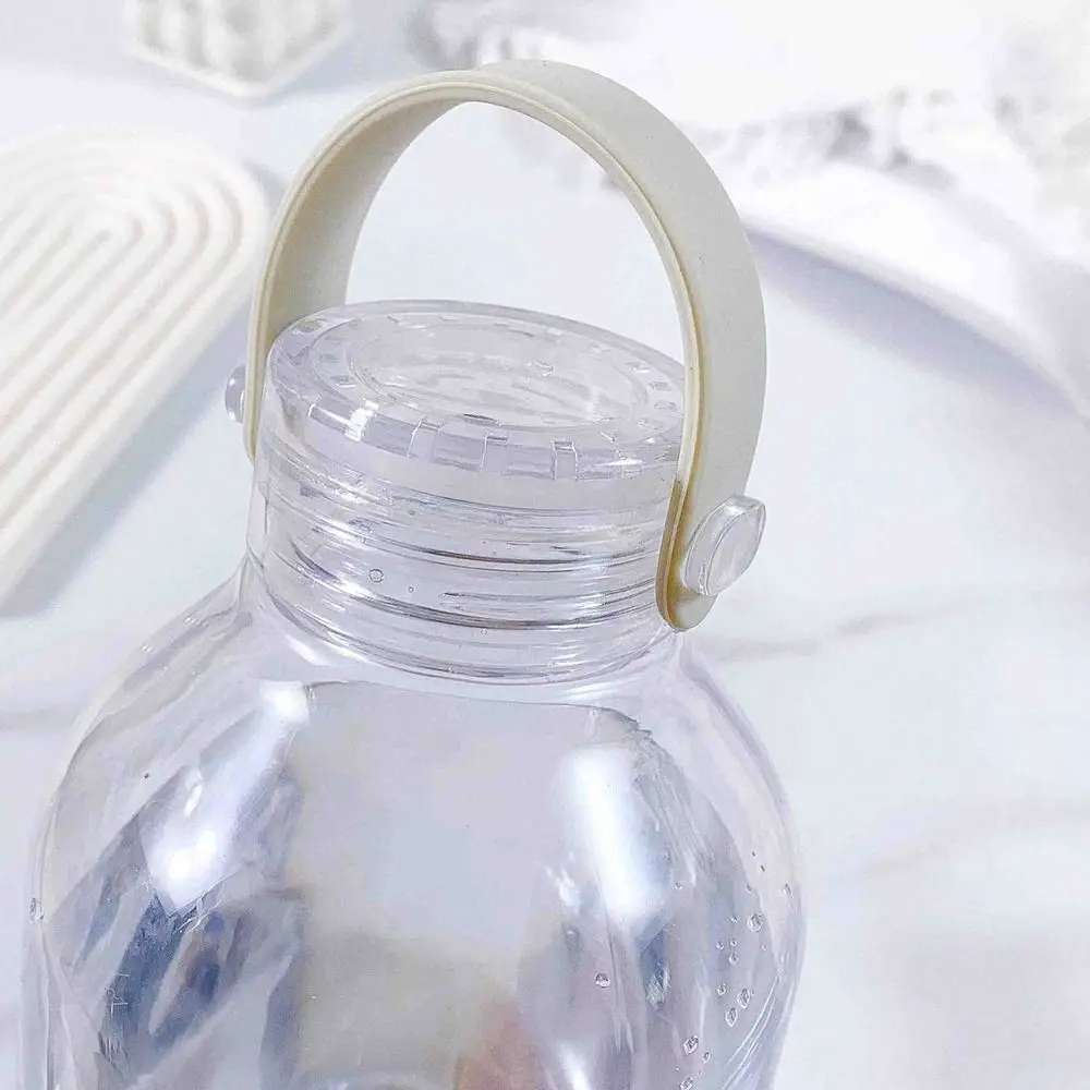 1Pcs New Students Simple Plastic Water Cup 400ML/1L with Text Sports Cup Large Capacity Transparent Portable Cup
