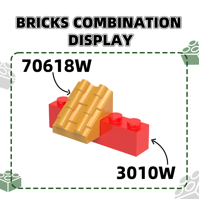 Wange 52Pcs/lot Thick Bricks 1x5 Dots Block Moc Color Accessories Compatible with 3010W Brick DIY Children\'s Toy Assembly Part