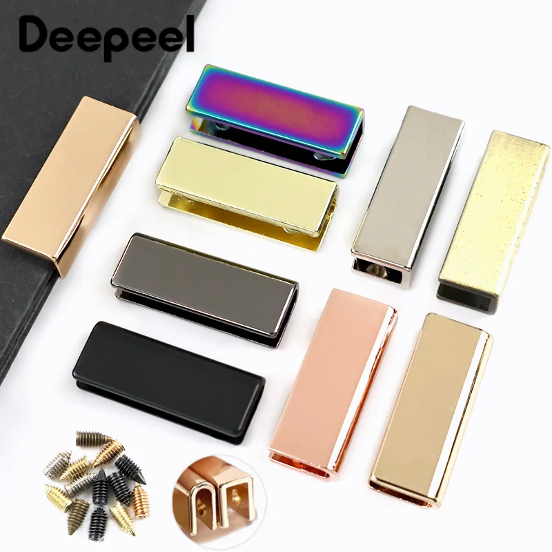 10-50Pcs 25mm Zinc Alloy Edge Trim Bag End Cover Strip Purse Handbag Decorative Border Protector DIY Leather Craft Hardware