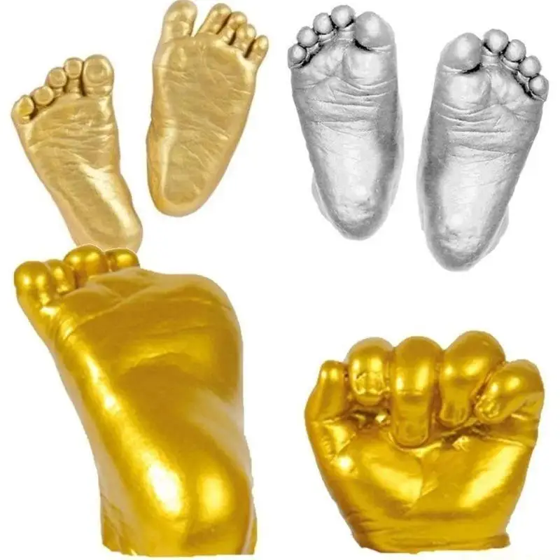 QX2E Baby Hand Foot Moulding Powder Baby Growth Memorial DIY Hand Foot Casting