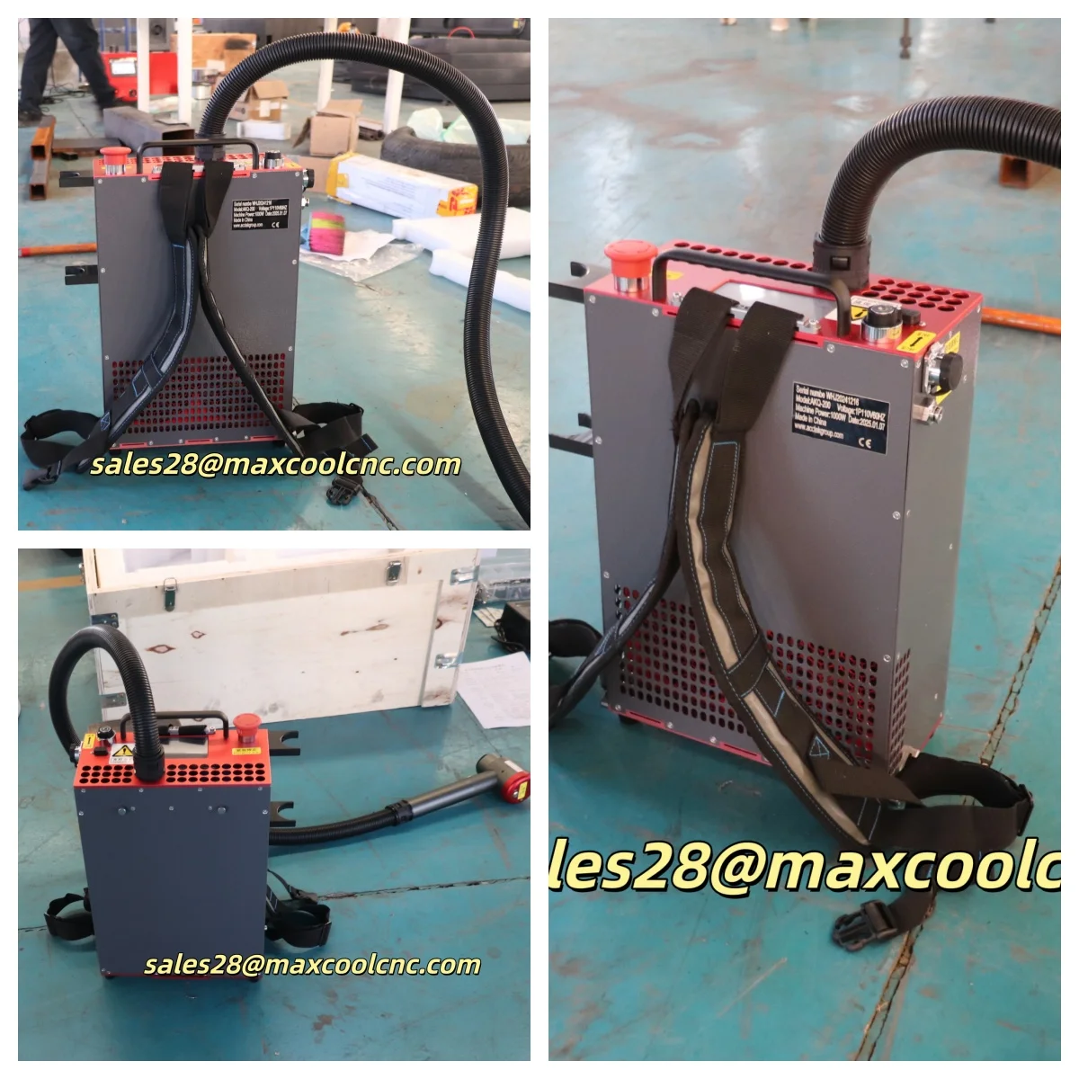 Macchina per Pulizia Laser Maxcool 100w 200w 300w Opzionale, Raffreddamento ad Aria, Rimozione Ruggine e Vernice per Metalli