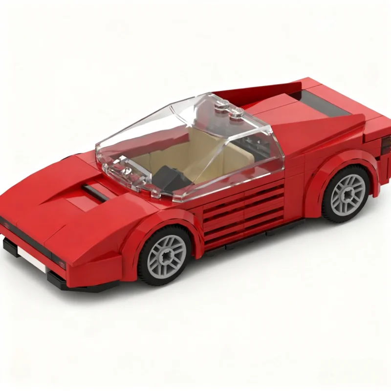 157pcs MOC City Champions Testarossa Model Building Blocks Construction DIY Creative Education Brick Kids Christmas Gift Toy