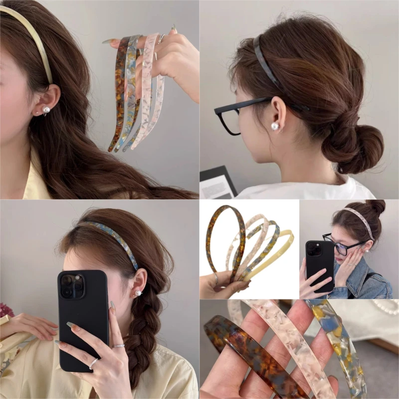 1 قطعة السيدات غير يثبت الأذن العظام إكسسوارات الشعر حمض الخليك عقال عقال الراقية هيرباند الفتيات 2025 صيف جديد أنيق
